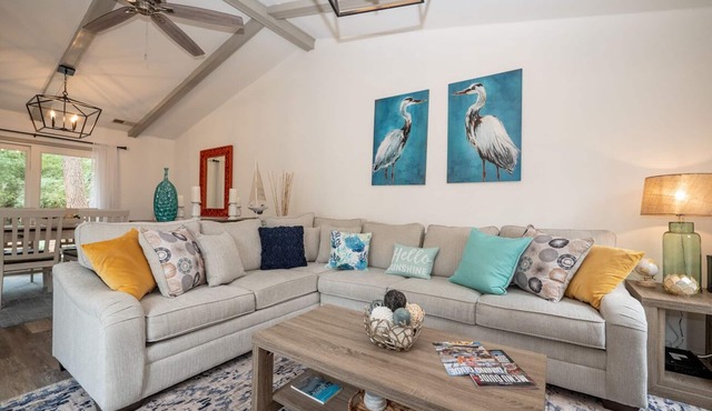 55 Lawton: Pet Friendly, Modern Luxury, Remodeled Sea Pines Home. Free Bikes