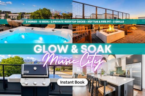 8BR Rooftops with Hot Tub Fire Pit Skyline Views
