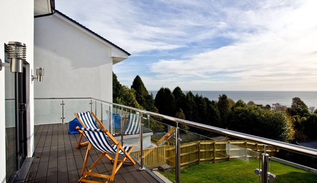 A spacious, three bedroom house with sea views and a sunny balcony.