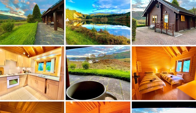 Avich View Traditional Log Cabin on Loch Avich - Stunning Location, Pet Friendly