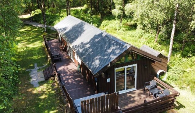 Berneray is a charming cabin in a beautiful setting, deep in the forest.