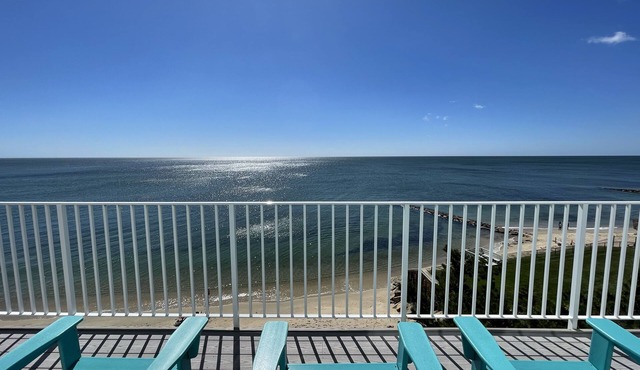 Cape Cod Oceanfront New Penthouse w Ocean View & Private Beach, OceanBeachVista! in Dennis Port