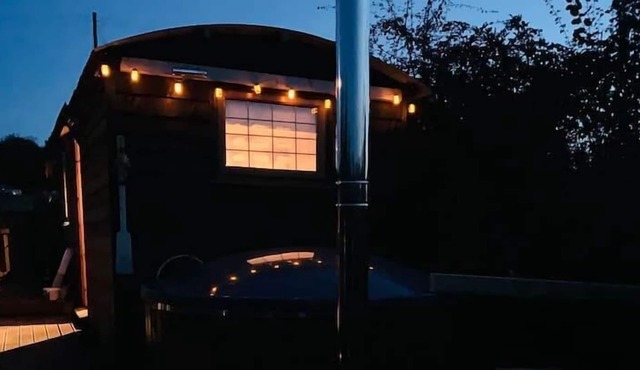 Cute and cosy Shepard hut with wood fuel hot tub