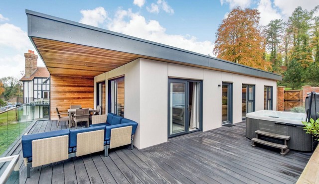 Enjoy a break in the Mill Pond Premier Lodge.