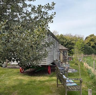Meadow views Shepherd Hut at Goodwood!