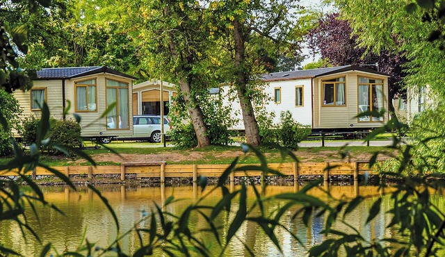 Mid range 12ft-wide caravan with one double and one twin.