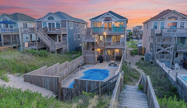 Salty 7 | Fireplace + Oceanfront in Nags Head NC