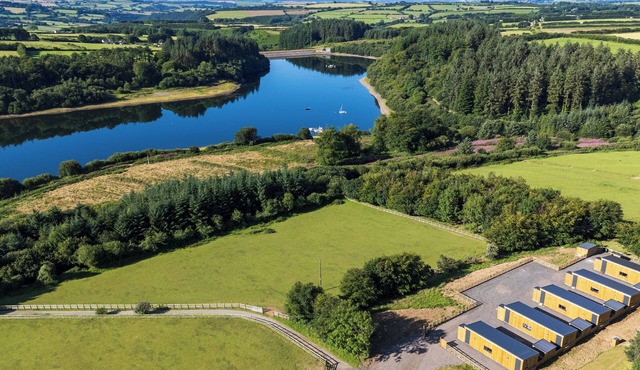 Stunning group lodges overlooking Wistlandpound Reservoir