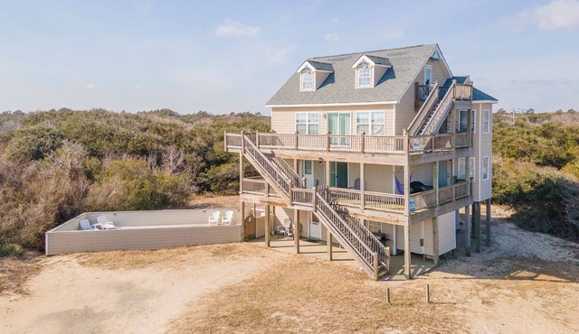 Unobstructed ocean views and wild horses all around at Happy Ours!