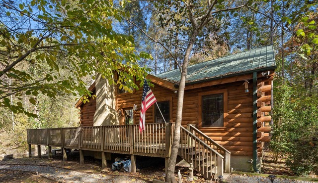 Waterfront~Log Cabin on the Broad River in Lake Lure
