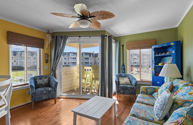 OCEANFRONT COMPLEX, CONDO IS NEAR OUTDOOR POOL & WATERSLIDE. BEACH ACCESS