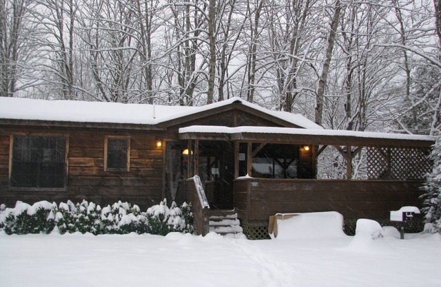 Real Logs-1BR, queen & futon-sleeps 4. Riverside w/ Hot Tub