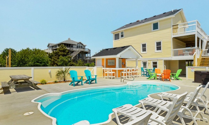 Whalehead Beach House | 1513 - Star of the Sea, a spacious 6-bed 5.5-bath Corolla, NC, private pool, game room, 17 guests.
