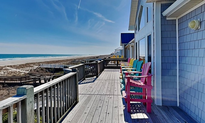 Topsail Beach House | All Decked Out | Oceanfront, Walk to the Beach!