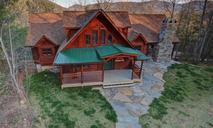 Black Mountain House | Close to Asheville, large, private, wood burning firplace, hot tub, luxury cabin