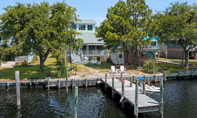 Colington Harbour House | Come Sail Away: Canalfront | Private Boat Dock