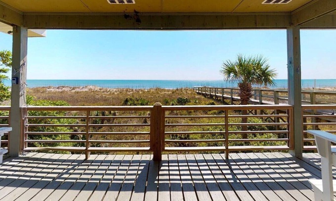 Wilmington Beach House | Dog Friendly, Oceanfront House with Large Deck and Private Beach Access!