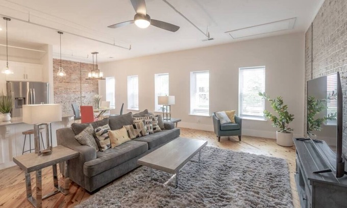 Rocky Mount Apartment | Downtown Main St Loft 137 - Walk to Expo Center !