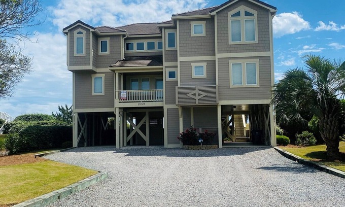 Holden Beach House | Goin's My Way - Extraordinary Ocean Views - Large Covered Porches - Sunroom!