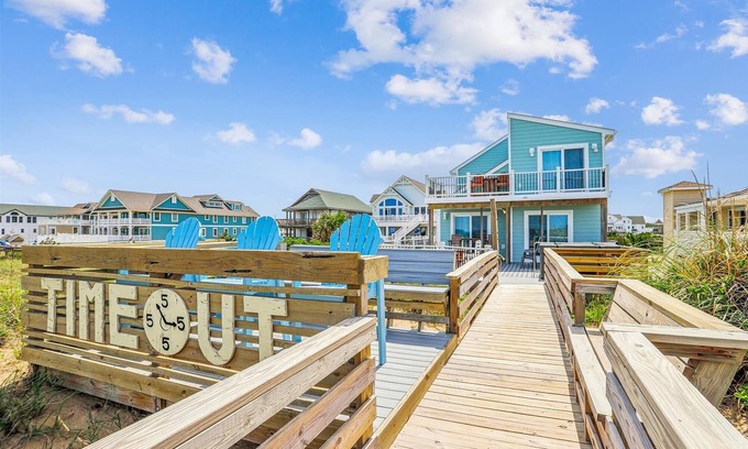 Kill Devil Hills House | KD1213- Oceanfront Charmer- 4 BRs, Hot Tub, Dog Friendly and Views!