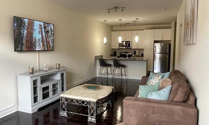 Charlotte Apartment | Luxury KING BED Oasis in Southend Charlotte- 3 miles from Uptown!