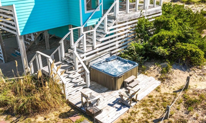 Avon House | Oceanfront Avon Home with Hot Tub, Beach Access Next Door, Smart TVs, and Grill