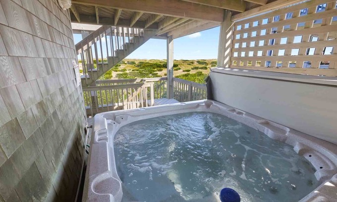 Salvo House | Oceanfront Salvo Home w/Private Pool, Hot Tub, Game Room. Time for Indulgence!