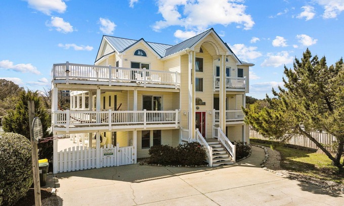 Whalehead Beach House | Oceanside Beauty! Lots of Deck Space. Private Pool. Game Room.