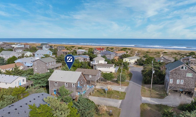 Avon House | Oceanview Dog Friendly Home in Avon w/Hot Tub, Game Room, Basketball, Smart TVs
