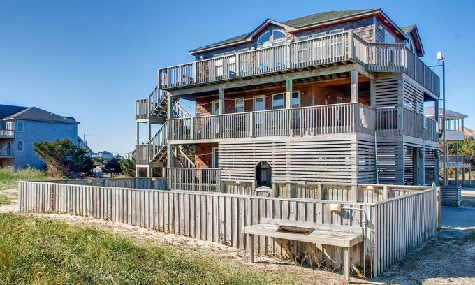Rodanthe House | Oceanview Dog Friendly Home w/Private Pool, Hot Tub, and Beach Access Nearby