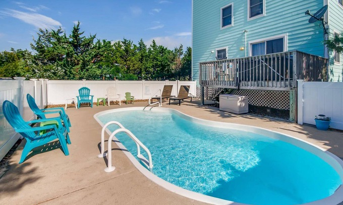 Salvo House | Oceanview Home with Private Pool, Hot Tub, Game Room, and Screened Porch