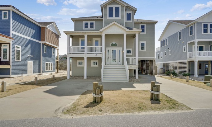 Ocean Sands House | Only 70 Steps to beach access! Elevator! Heated Pool! Pets, Pool Table, Hot tub