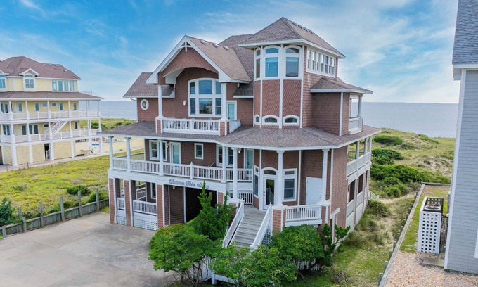 Hatteras House | Premier Oceanfront Dog Friendly w/Pool, Elevator, Hot Tub, Game Room, and More!