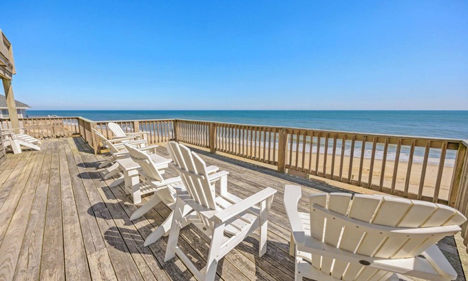 Rodanthe House | Premier Oceanfront Dog Friendly w/Pool, Hot Tub, EV Charger, Elevator, Theater