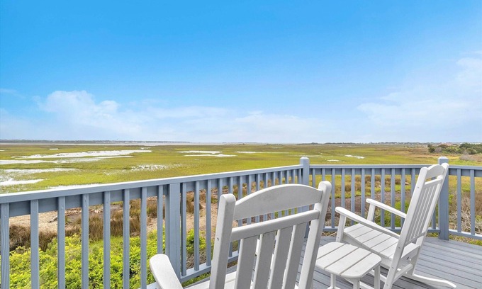 Caswell Beach House | Prime Time: Stunning Views of Marsh and Ocean, Elevator