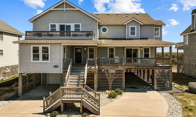 Duck House | Sanderling home with amazing oceanfront views from top two floors