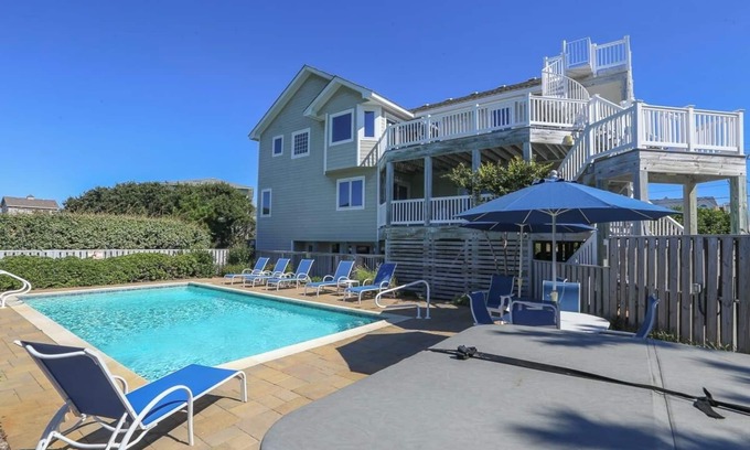 Southern Shores House | Sea & Ease - Enjoy superb ocean views and great beach access from this home w/Private Pool!