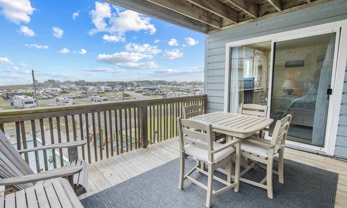 Rodanthe Condo | Semi-Oceanfront Condo w/Private Balcony, Resort Pool, Elevator, Beach Boardwalk