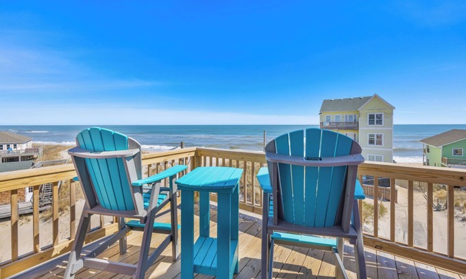 Rodanthe House | Semi-Oceanfront Dog Friendly Home w/Private Pool, Hot Tub, Elevator, Game Room