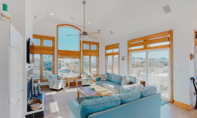 Pine Island House | Semi-Oceanfront Home In Corolla w/Heated Pool & Hot Tub