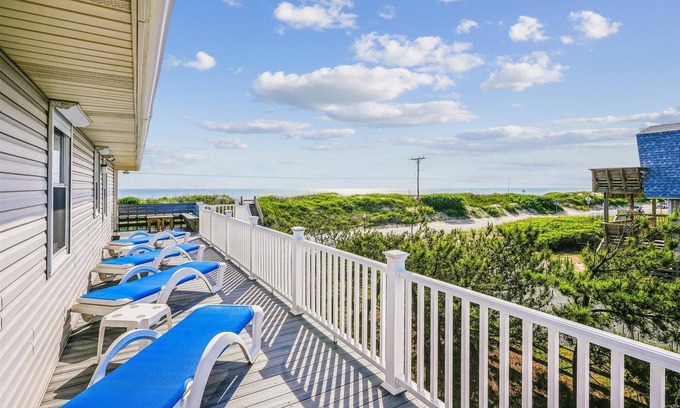 Kitty Hawk House | SEMI OCEANFRONT, unobstructed views, private access! HotTub! Completely updated!