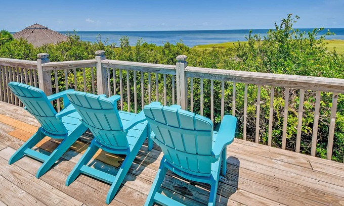 Buxton House | Soundfront Dog Friendly Home w/Hot Tub, Game Room, and Buxton Sunsets