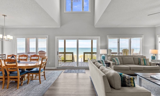 Kure Beach House | Spacious Oceanfront House, Dog Friendly, Ocean Front, Private Beach Access!