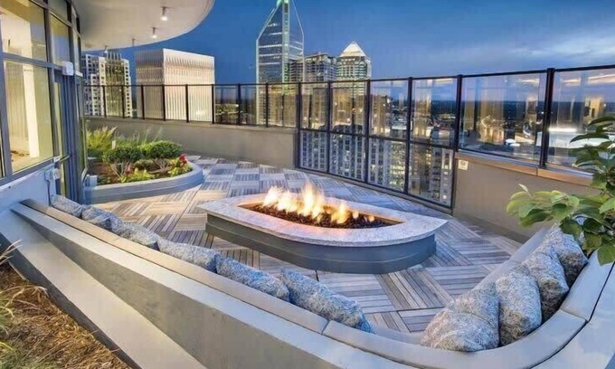 Charlotte Center City Condo | StaysByWalker Studio-King Bed! Roof Top Pool! Gym!