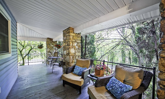 Avery Creek House | Stone Cottage - Peaceful wrap around porch
