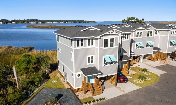 Colington House | Sunset On The Sound: Water Views | Pool Access