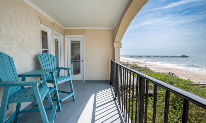 North Topsail Beach Condo | Villa Capriani 218B Oceanfront with Pool at North Topsail Beach
