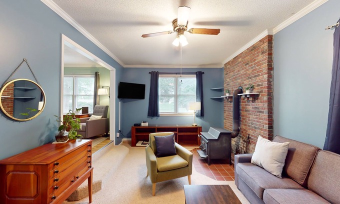 Mills River House | Well-located home in town with sunrise views, deck & great backyard