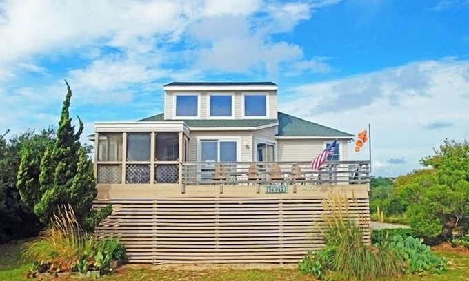 Whalehead Beach House | WH974- Huge Private Pool, only 500 Feet To Beach, Basketball, & Dog Friendly!