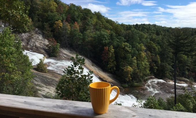 Lake Toxaway Condo | Wow! Condo Directly Overlooking Toxaway Falls!!